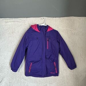 Arctic Kids Large Ski Coat Insulated Purple And Pink Missing One Snap. Outdoor